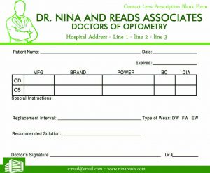 prescription pad template contact lens prescription blank form blank prescription template poe