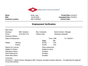 previous employment verification form employment verification sample background check x