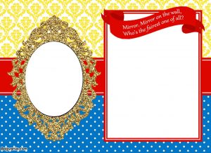 princess invitation template free printable mirror snow white princess birthday invitation template