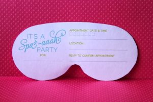 princess invitation template spa mask invitation printable