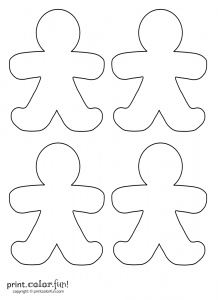 print out stencils four gingerbreads