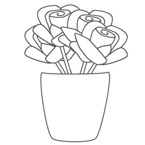 print out sympathy card roses coloring pages