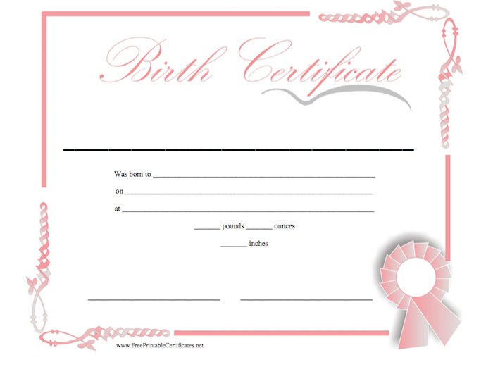 printable birth certificate