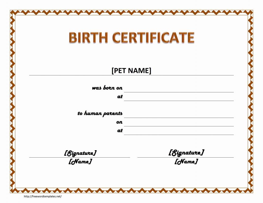 printable birth certificate