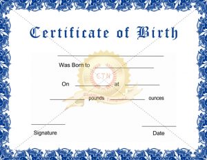 printable birth certificate printable birth certificate templates