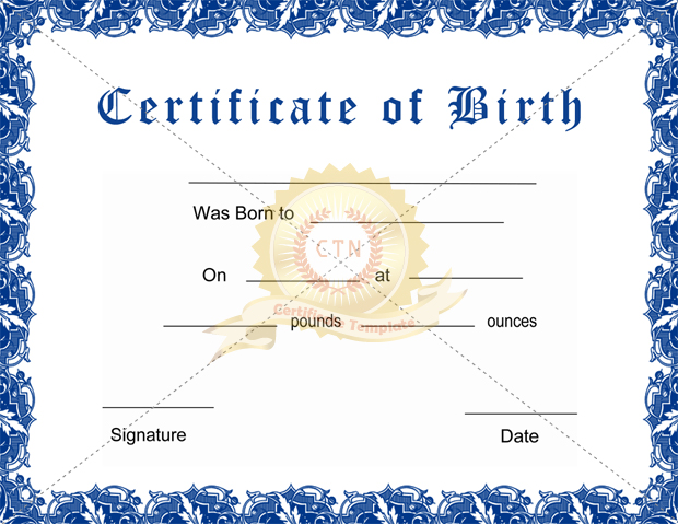 Animal Birth Certificate Template Free Gallery 