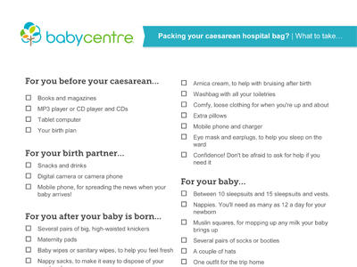 printable birth plan