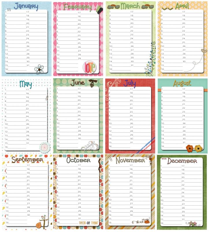 printable birthday calendar