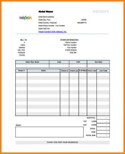 printable cash receipt bangalore hotel bill format in pdf printable blank hotel receipt template pdf format