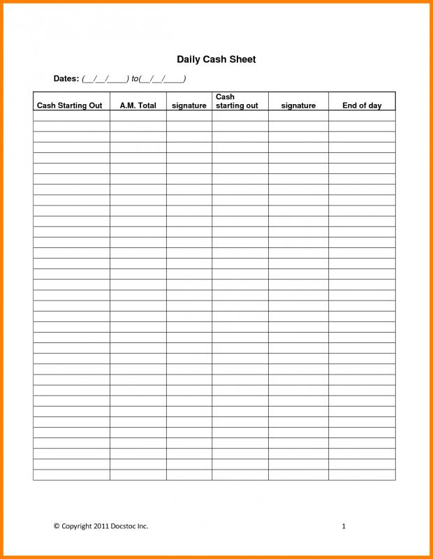 printable cash receipt