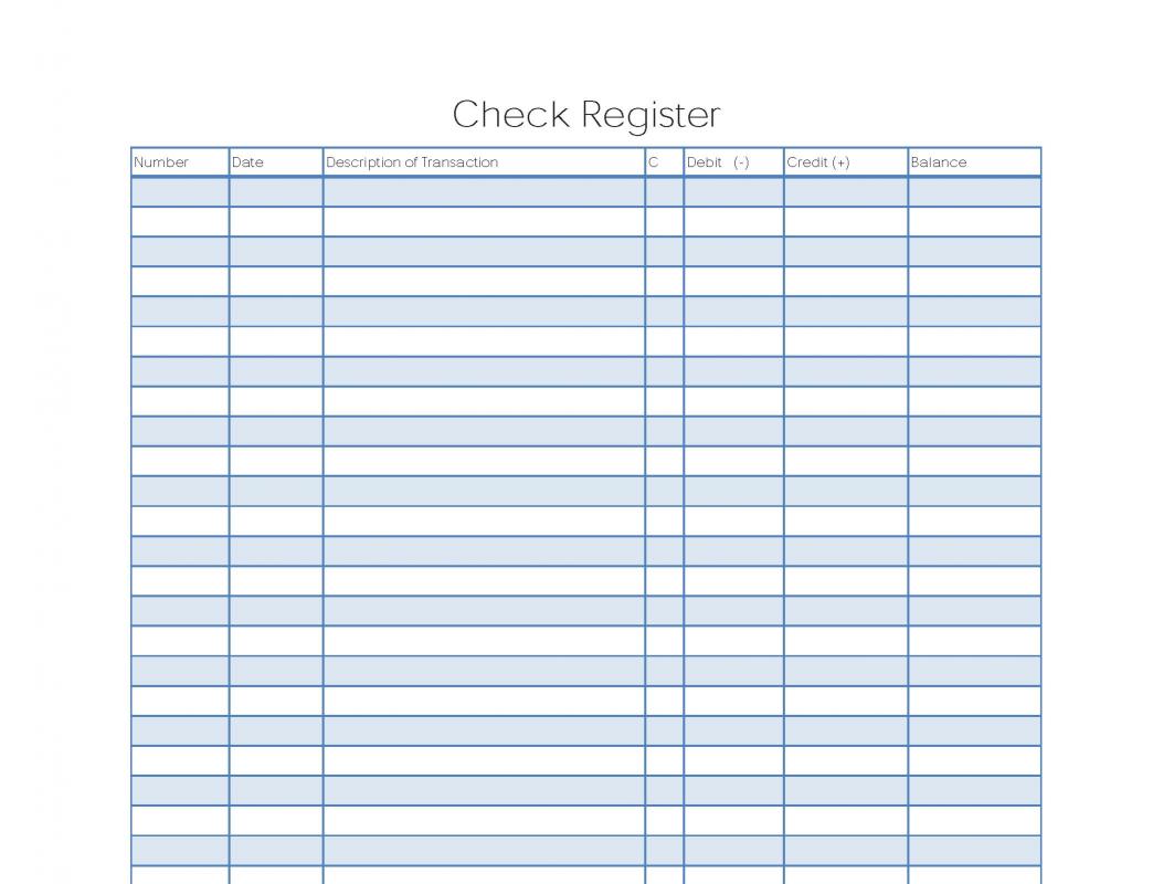 online checkbook register