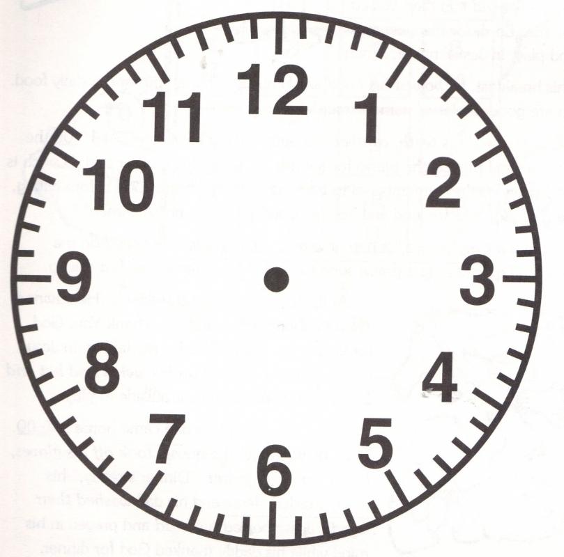 printable clock face