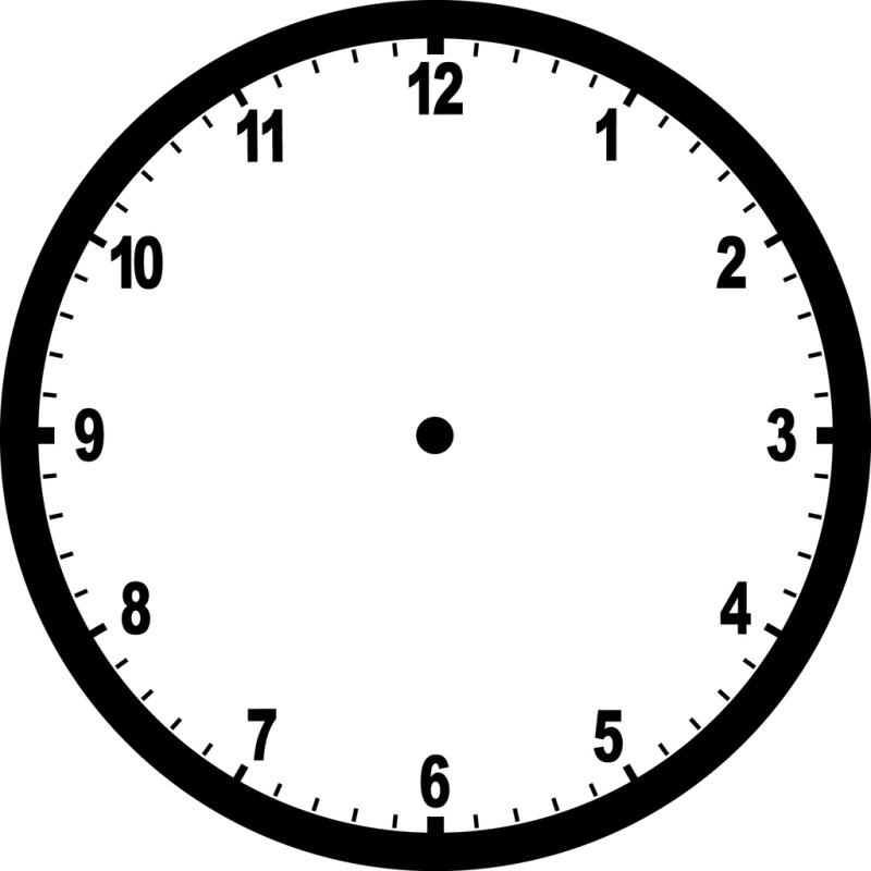 printable clock face