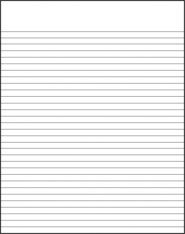 printable college ruled paper template business