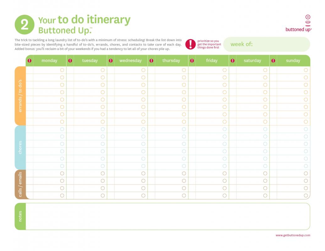 printable daily to do list