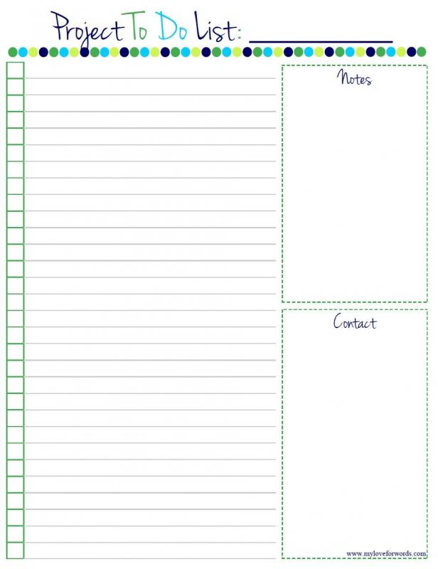 printable daily to do list