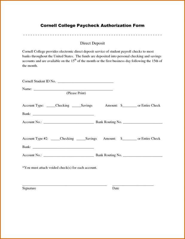 printable direct deposit form template business