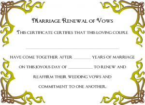 printable employee warning form renewal of marriage vows certificate