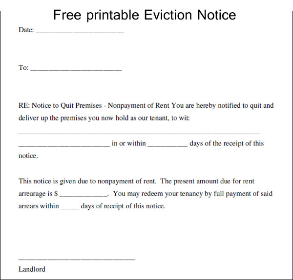 Printable Texas Eviction Notice Template Printable World Holiday