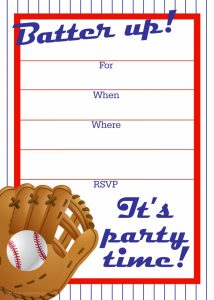 printable menu template baseball ticket invitation template best images of free baseball printable invitation templates