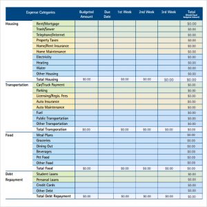 printable monthly budget template printable monthly budget template