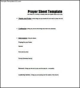 printable prayer list free prayer list template