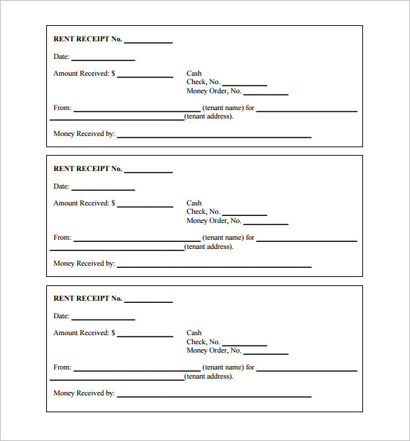 printable receipt template