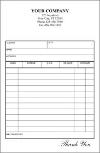 printable receipt template sales receipt