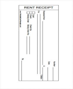 printable rent receipt printable receipt for rent payment