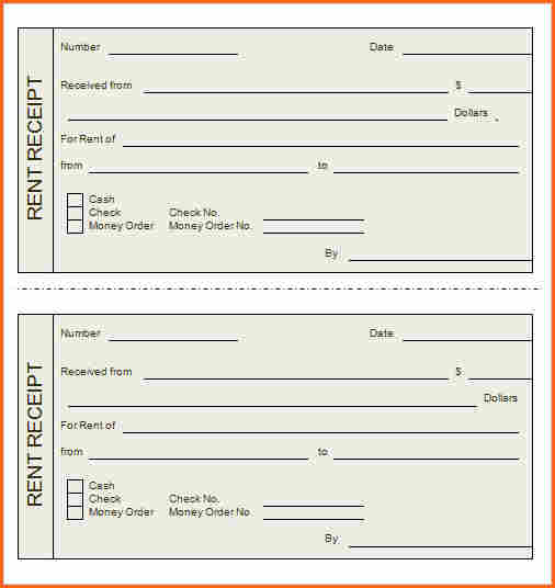 printable rent receipt