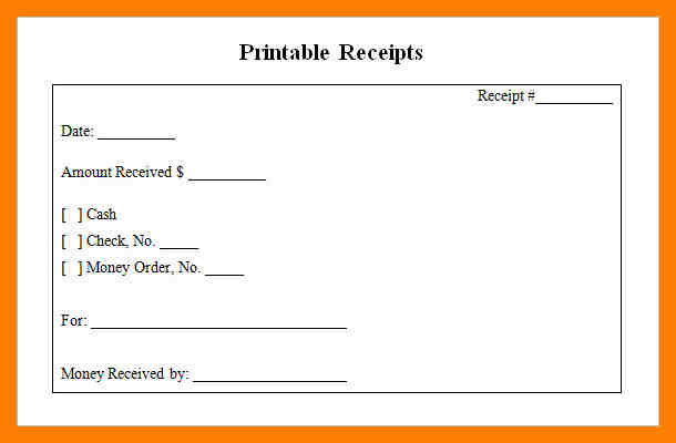 printable rent receipts