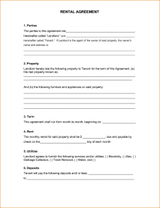 printable rental agreement easy lease agreement