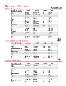 printable shoe size chart nail chart