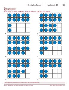 printable ten frames worksheets ten frames