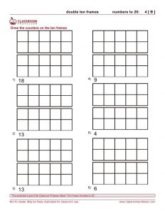 printable ten frames worksheets ten frames