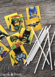 printable time card lego batman cupcake toppers