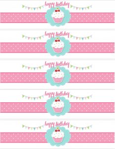 printable water bottle labels cupcake water bottle labels