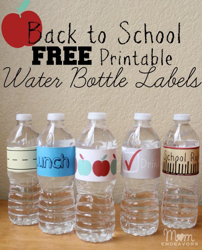 printable water bottle labels