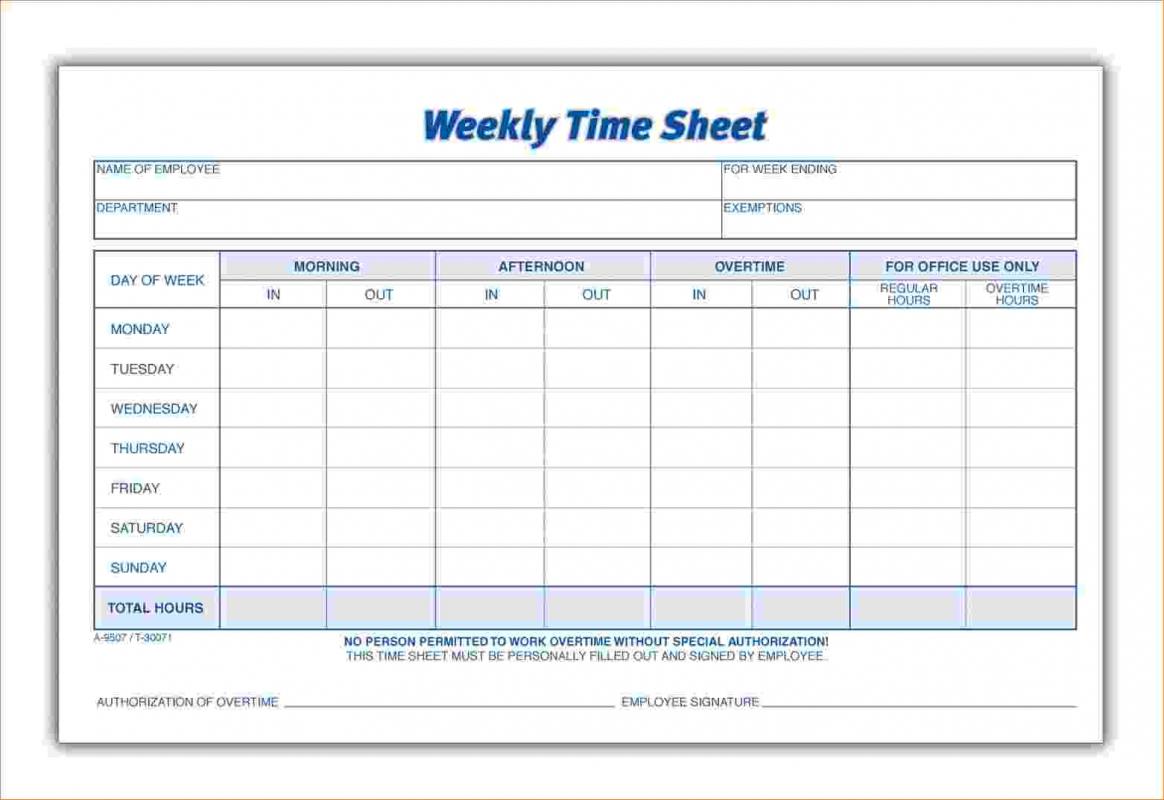 Weekly Time Sheet Printable 2038