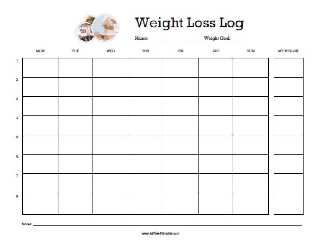 Printable Weight Loss Chart Template Business