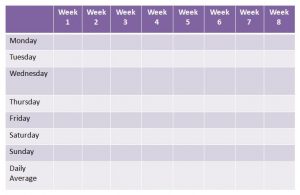 printable workout log pedometer tracker