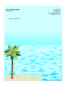 printed newsletter template personal letterhead tropical