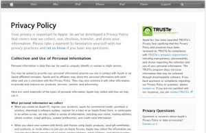 privacy policy example apple privacy policy