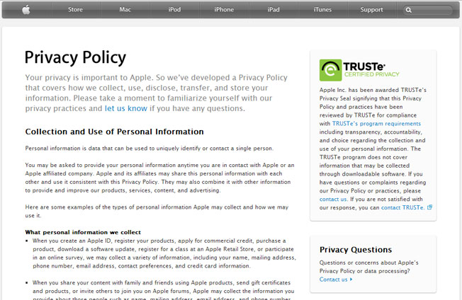  Privacy Policy Example Template Business