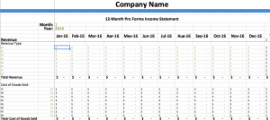 pro forma income statement template pro forma income statement