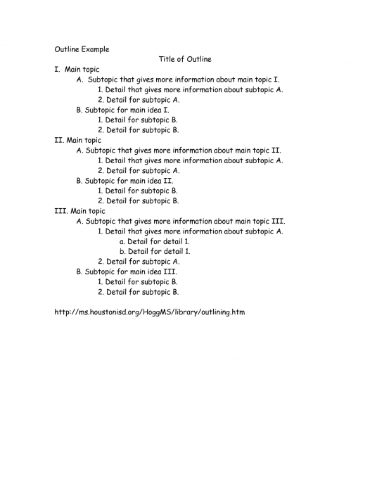 process analysis outline