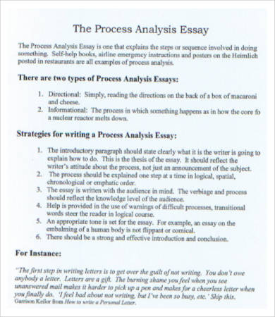 process analysis essay outline