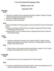 professional development plan examples orig