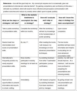 professional development plan examples professional development plan