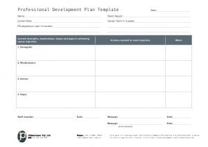 professional development plan template jpabusiness professional development plan template